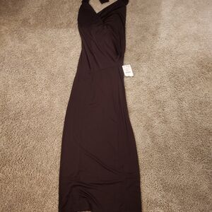 New W/ TAGS Zara Brown Cowlneck dress